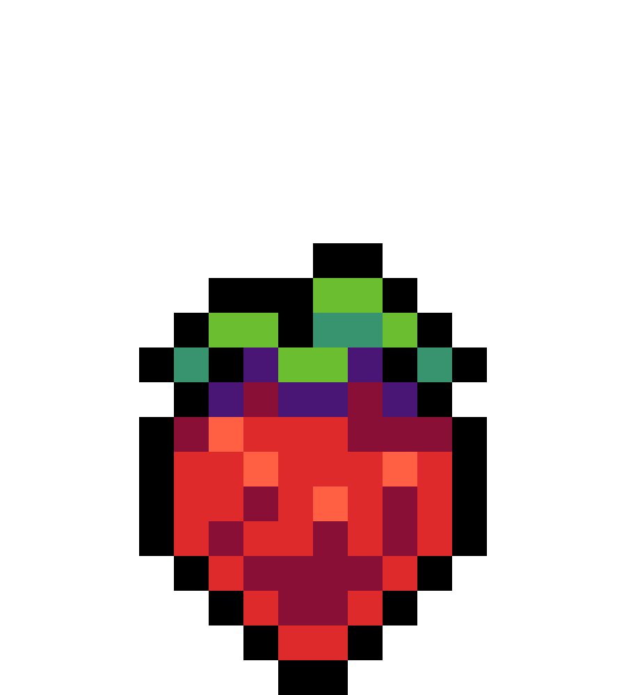 spinning pixel art strawberry from celeste video game